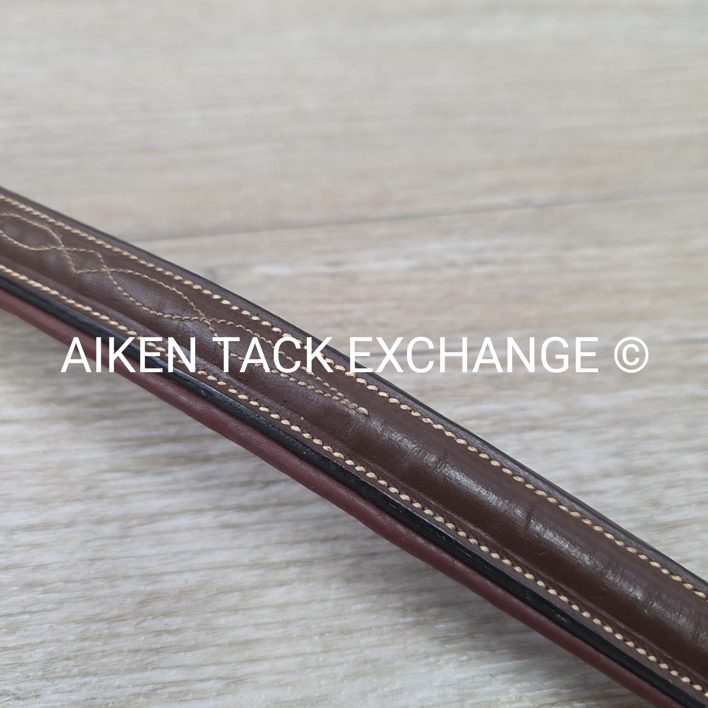 HDR Fancy Stitched Browband, Brown, 17"