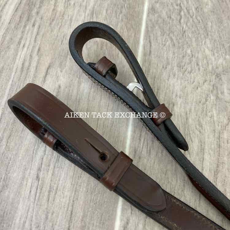 KL Select Red Barn Raised Fancy Stitch Laced Reins 54" Like-New