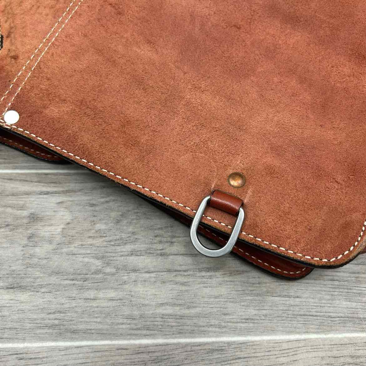 Tooled Leather Saddle Bag