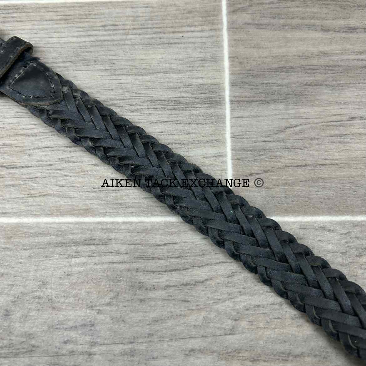 Braided Leather Belt, Size Medium