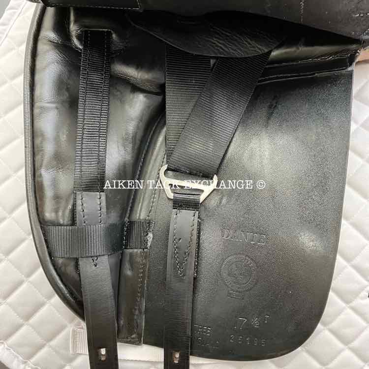 **SOLD** 2017 Black Country Dante Dressage Saddle, 17.5" Seat, Short Flap, Medium Wide Tree, Wool Flocked Serge Panels