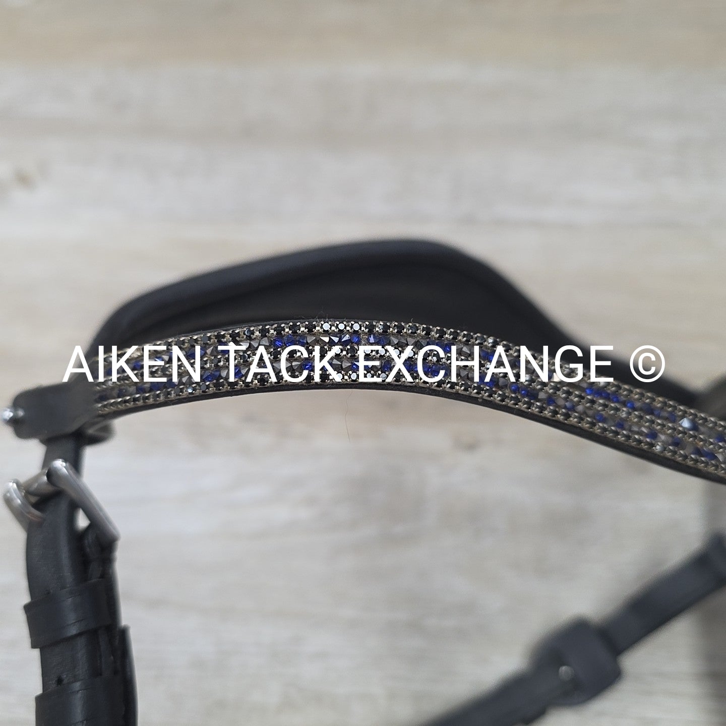Lumiere Skyla Bitless Bridle with Kavalkade Bling Browband, No Reins, Black, Siz