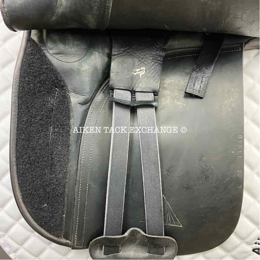 2011 Frank Baines Balance Zenith Dressage Saddle, 18" Seat, XX-Wide Hoop Tree, Wool Flocked Panels