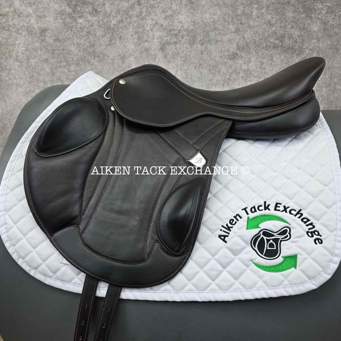 2021 Bates Advanta Monoflap Eventing Jump Saddle, 17" Seat, Adjustable Tree - Changeable Gullet, CAIR Panels