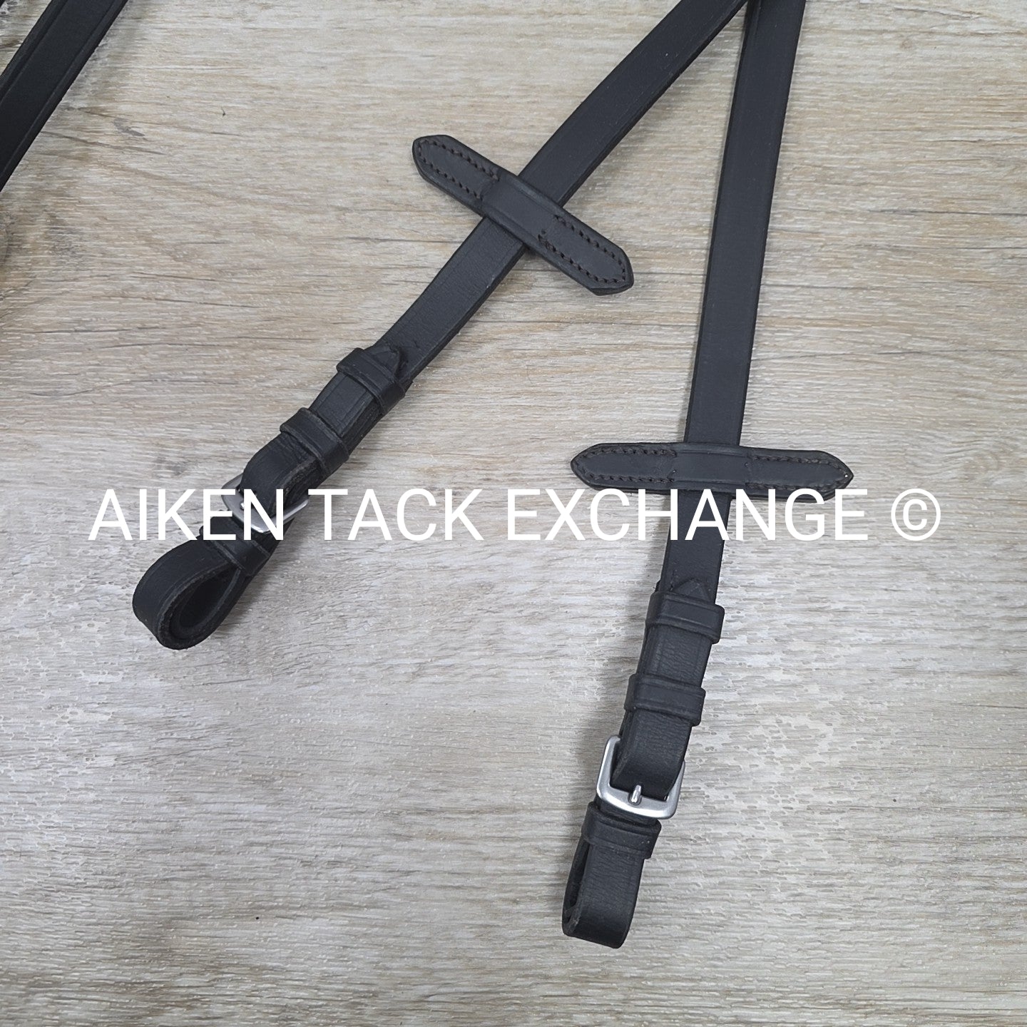 Classic Dressage Bridle with Laced Reins, Missing Flash, Black with White, Full