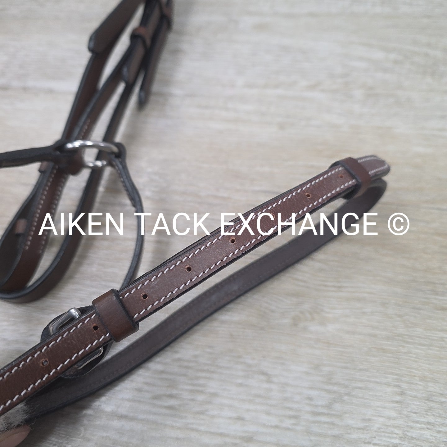 HDR Pro Mono Crown Figure 8 Bridle with Rubber Reins, Australian Nut, Oversize