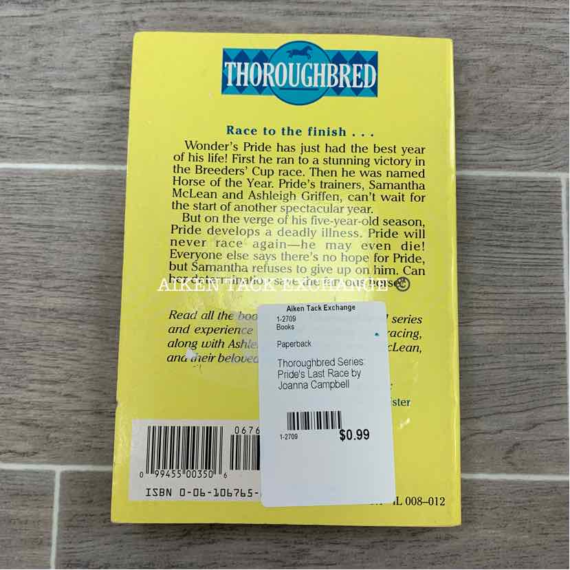 Thoroughbred Series: Pride's Last Race by Joanna Campbell