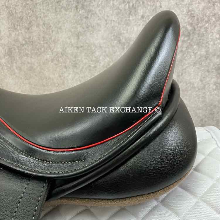 **SOLD** 2017 Black Country Dante Dressage Saddle, 17.5" Seat, Short Flap, Medium Wide Tree, Wool Flocked Serge Panels