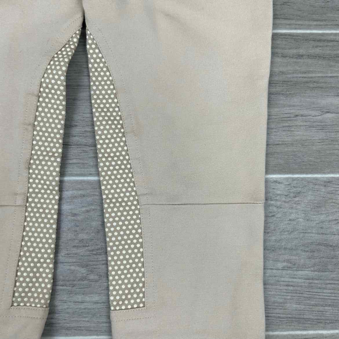 KAKI by Kathryn Hall Silicone Grip Knee Patch Breeches, Size 10