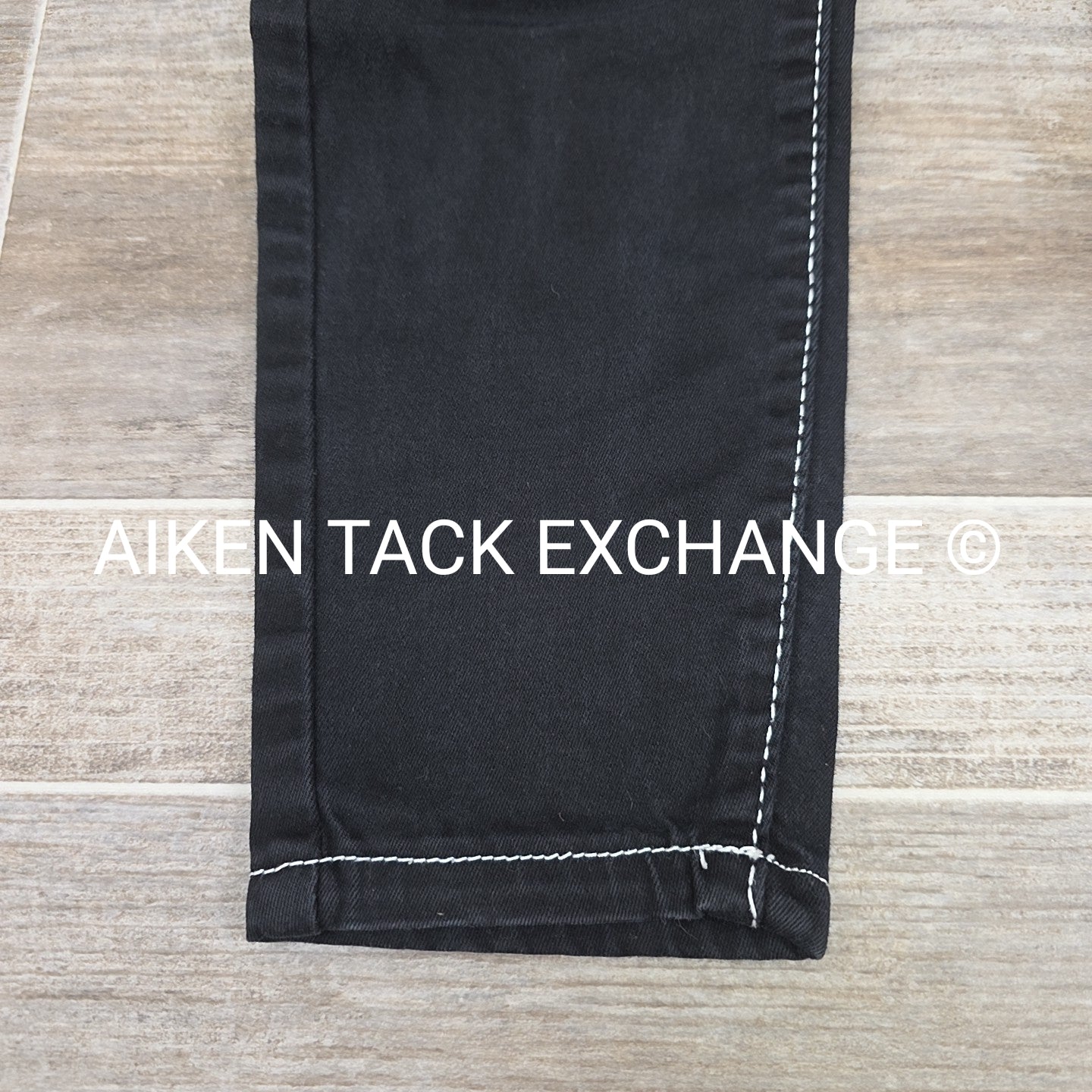 White Stitched Stretchy Jeans, Women's Medium