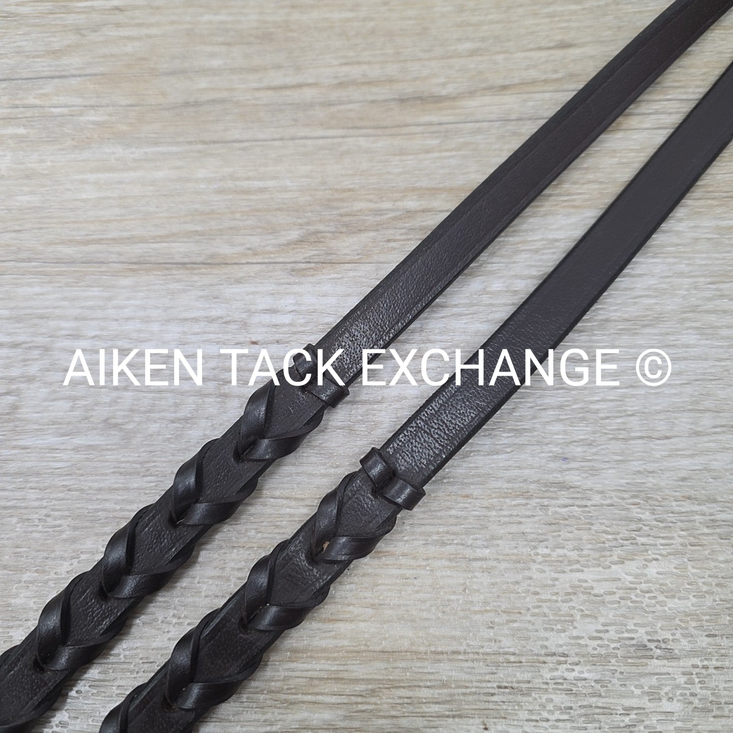 Bobby's English Tack Plain Laced Reins, Brown, 66"