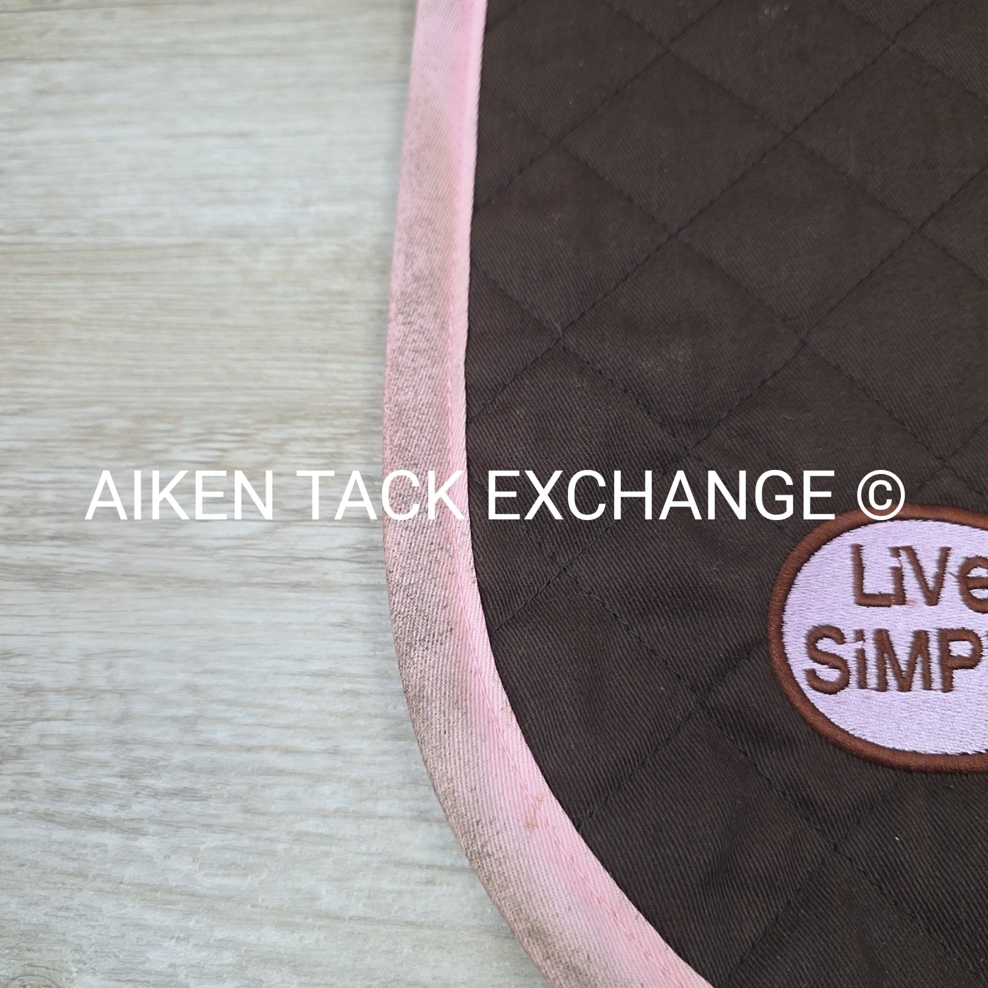 Lettia All Purpose Saddle Pad with "Live Simply" Embroidery