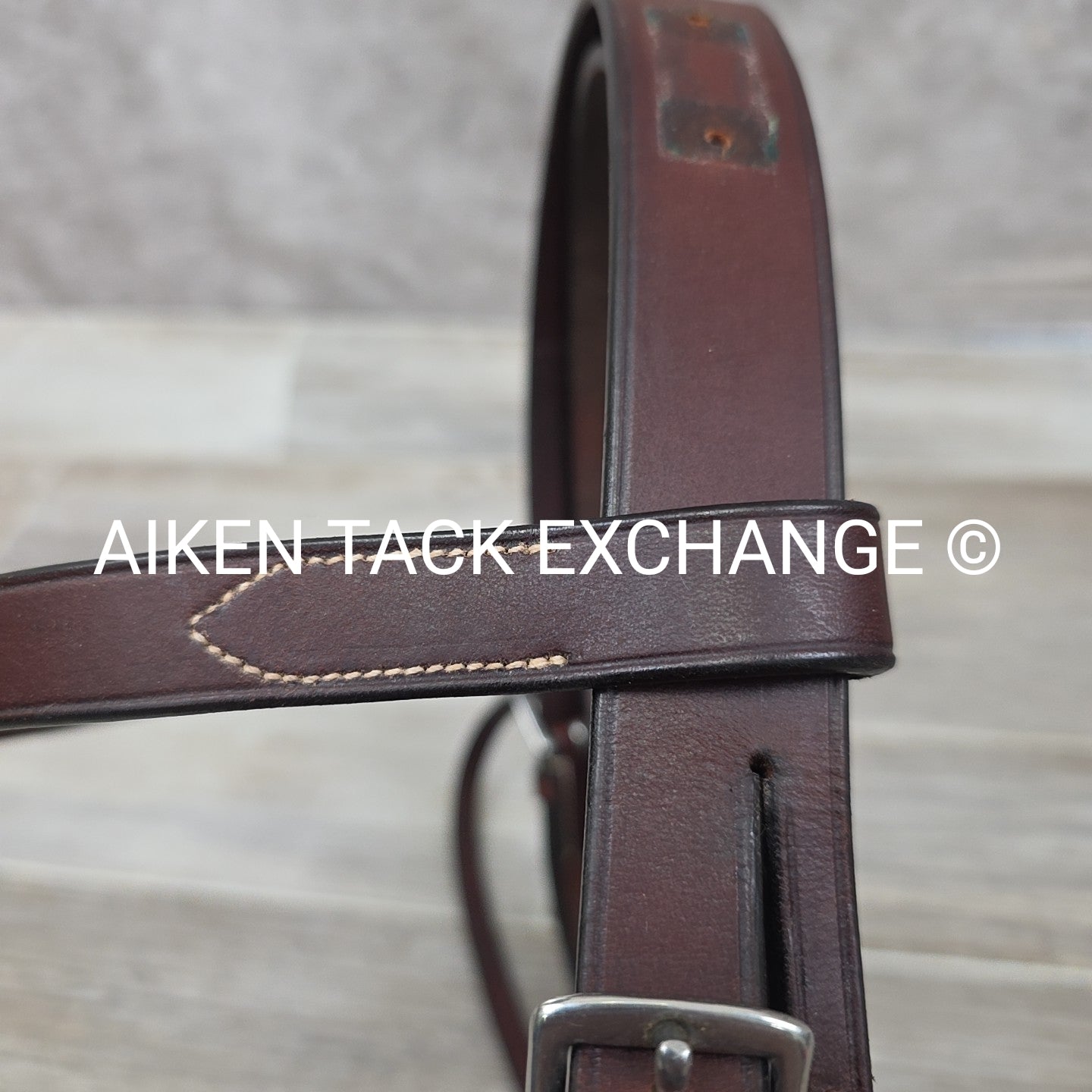 Showmark Flat Hunt Bridle with Laced Reins, Brown, Oversize