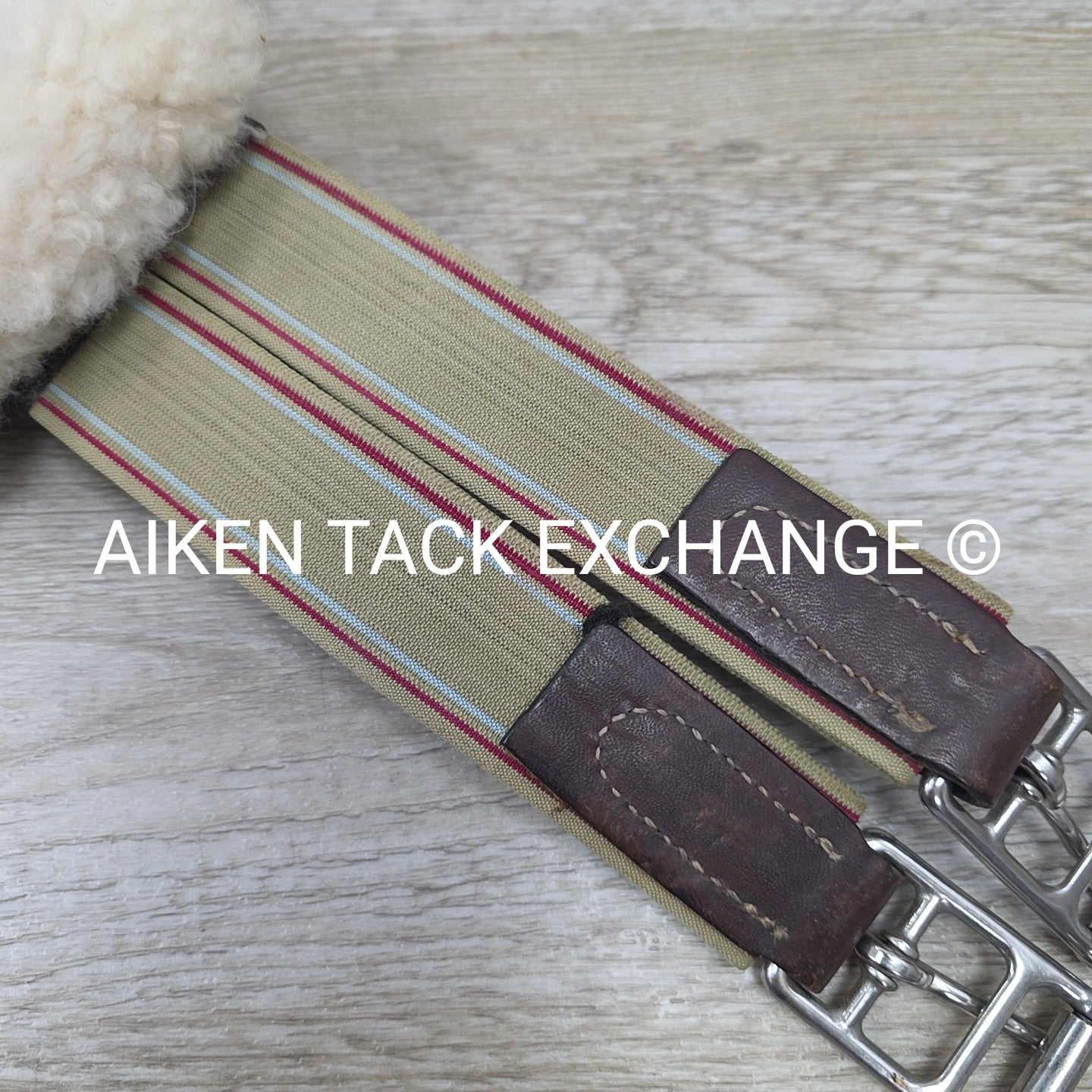 M. Toulouse Leather Girth with Removable Sheepskin, Brown, 50"