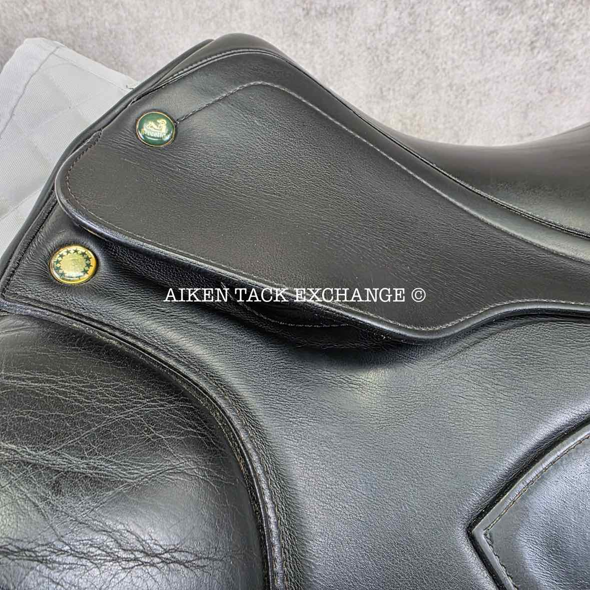 2008 Prestige Galileo Dressage Saddle, 17" Seat, 34 Tree - MW, Wool Flocked Panels