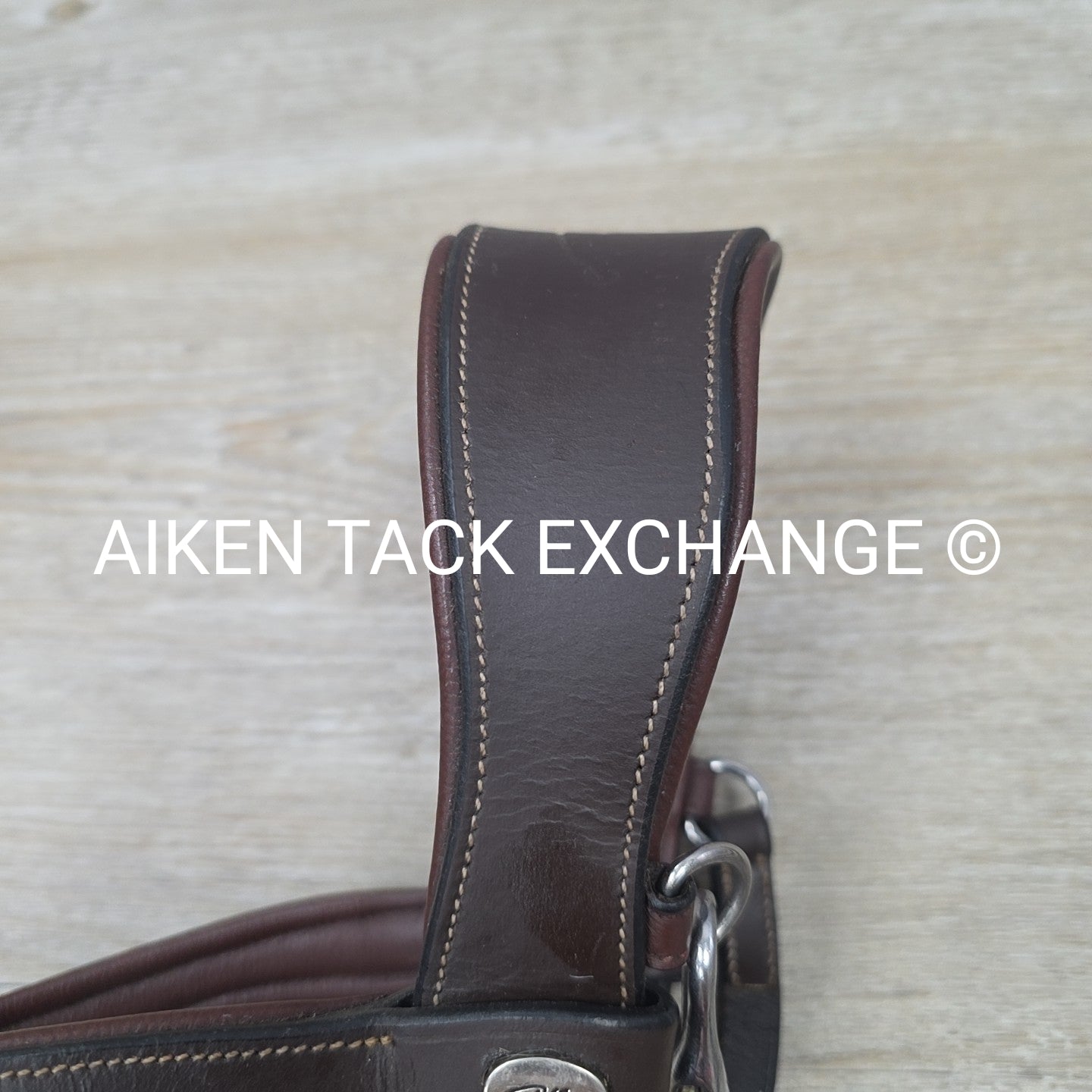 Dy'on Flash Noseband Bridle and Snap Hook with Matching Rubber Reins, Brown, Siz