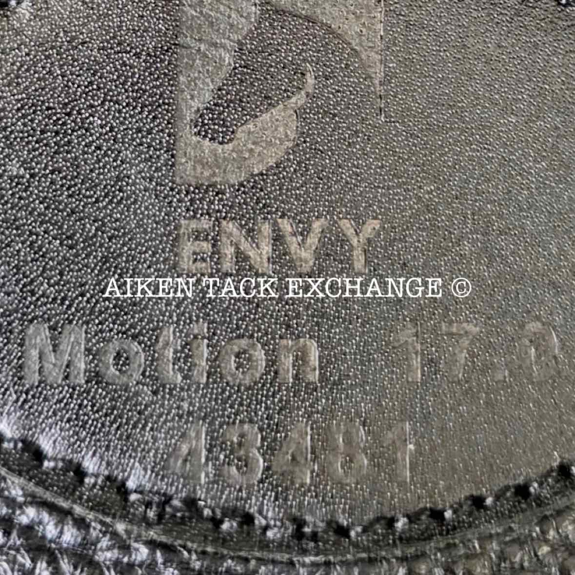 2024 Envy Motion Dressage Saddle, 17" Seat, Adjustable Tree, Wool Flocked Panels