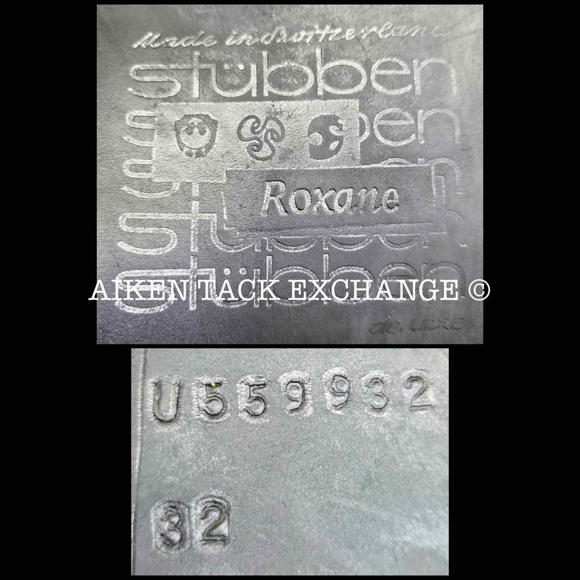 2007 Stubben Roxane Deluxe Jump Saddle, 18.5" Seat, 32cm Tree - Wide Tree, Wool Flocked Panels