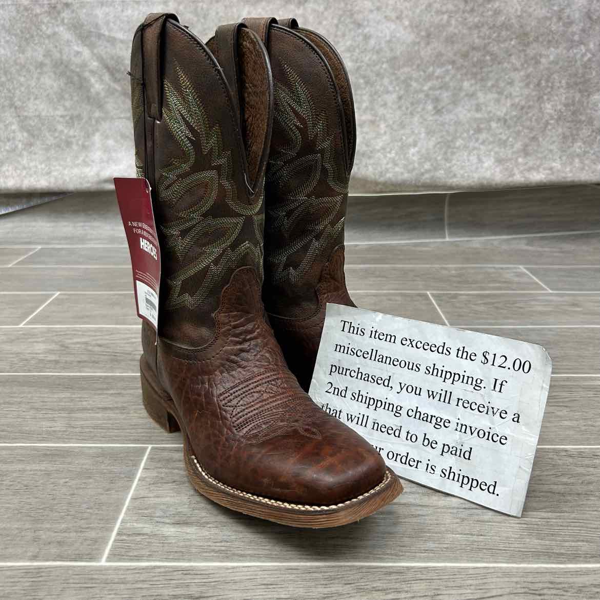 Nocona Henry Hero Collection Square Toe Boots, Men's 7 D, Brand New
