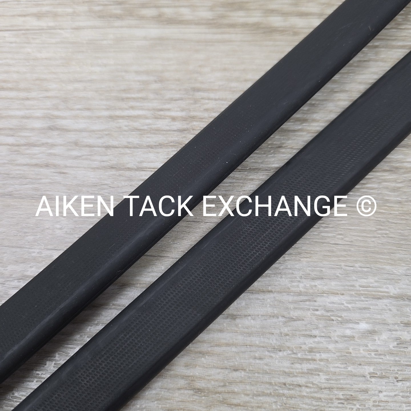 Stubben Rubber Reins, Black, 56"