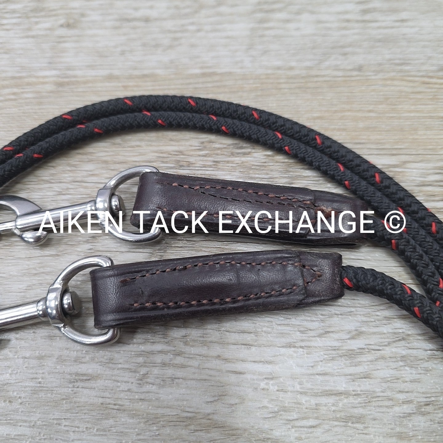 Walsh Leather Draw Reins with Rope, Size Full