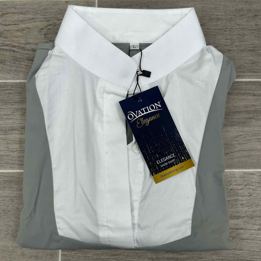 Ovation Elegance Short Sleeve Show Shirt, Grey, Size Large