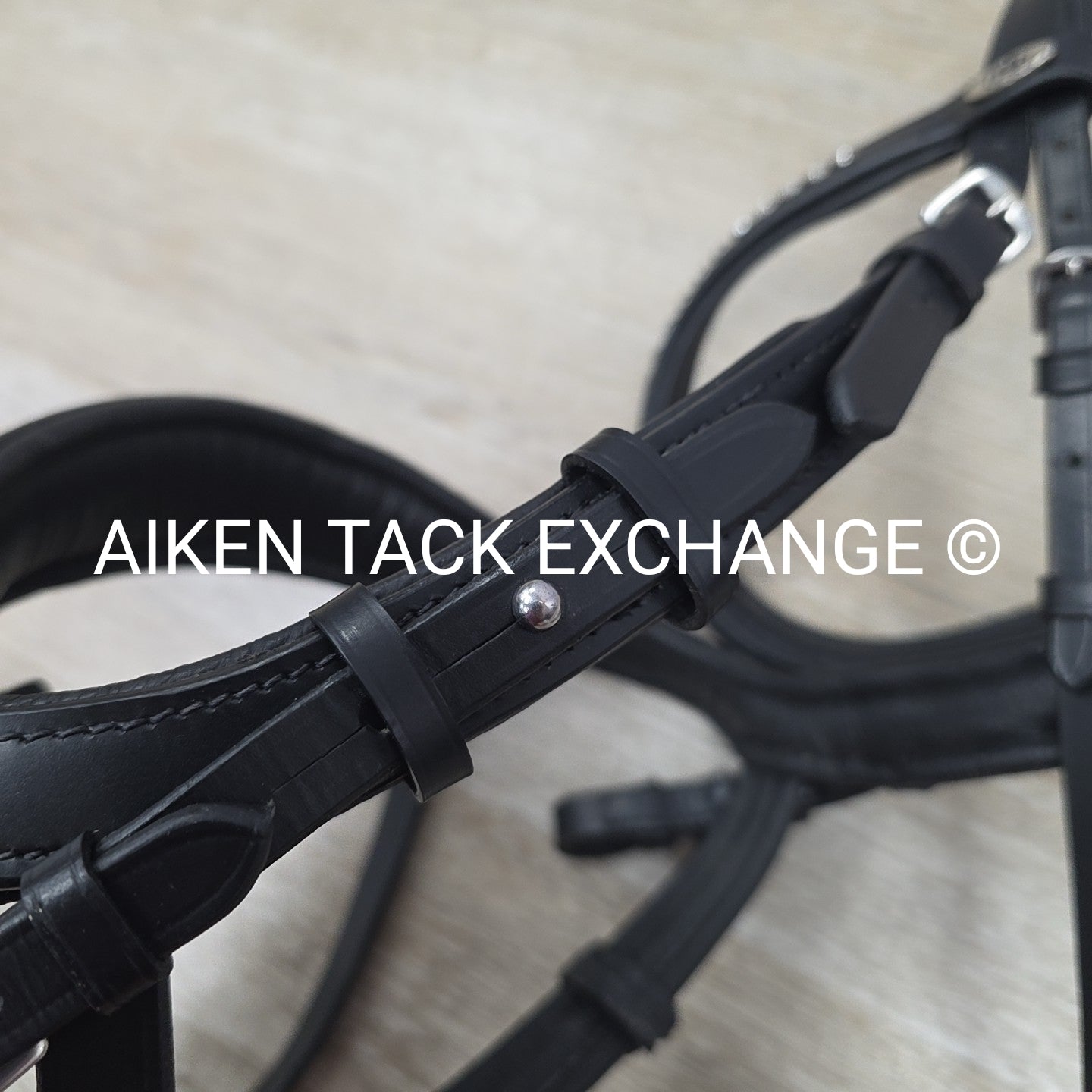 Solo Equine Anatomical Dressage Bridle, Black, No Reins, Size Full