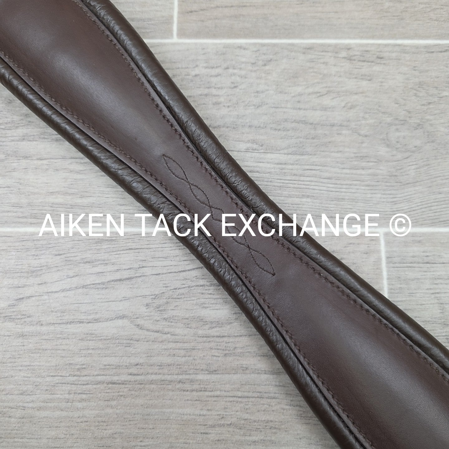 Stubben Leather Girth with Double End Elastic, Brown, 54"