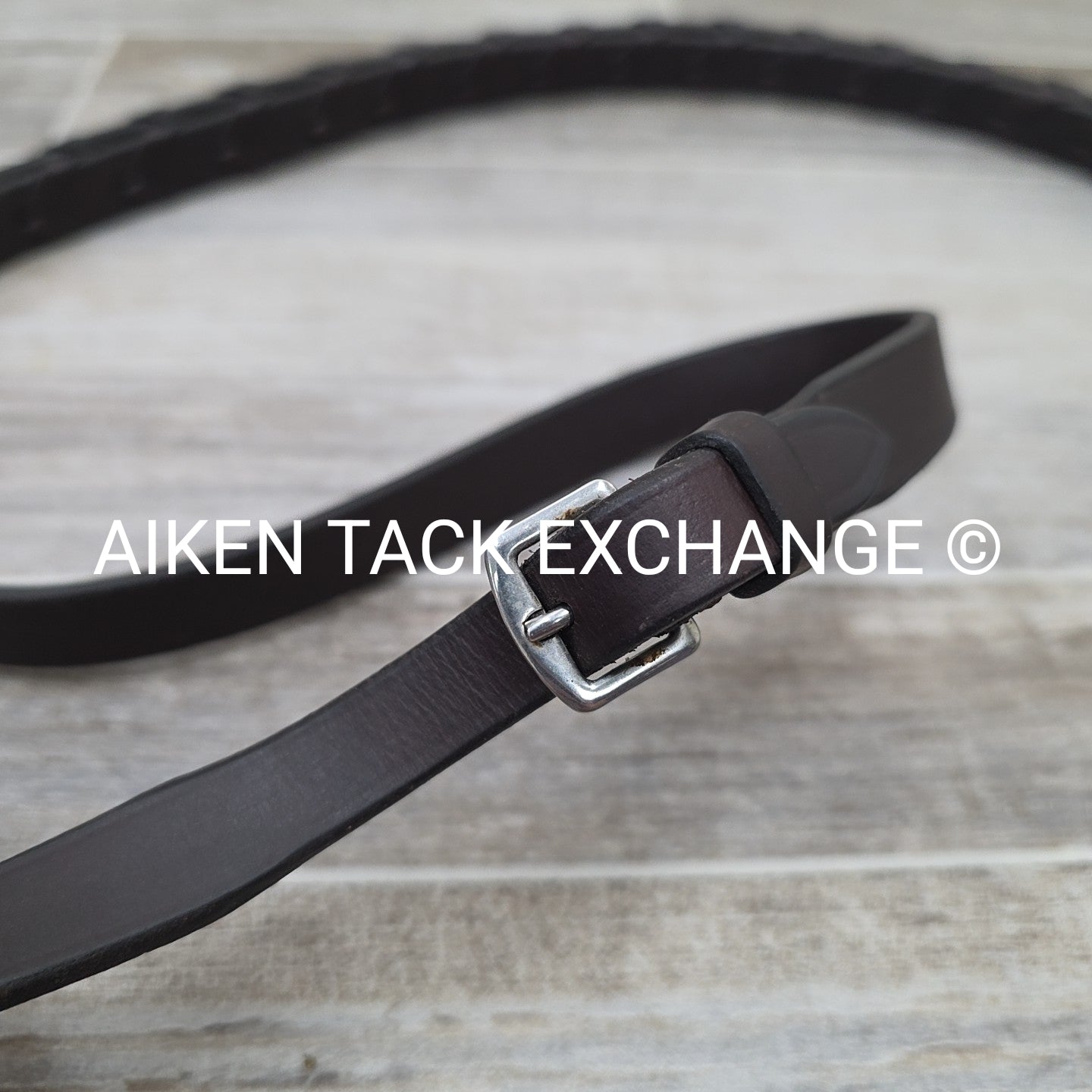 Flat Laced Reins, Brown, 62"