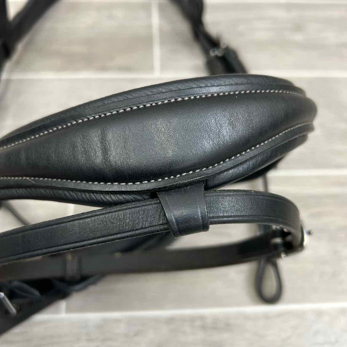 Acavallo Maesta Flash Bridle, No Reins, Black, Size Full