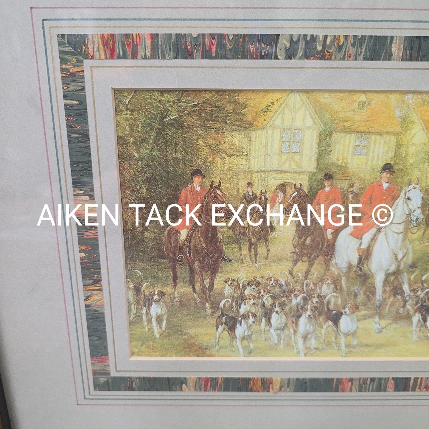 Fox Hunting Scene Coffee Table Tray