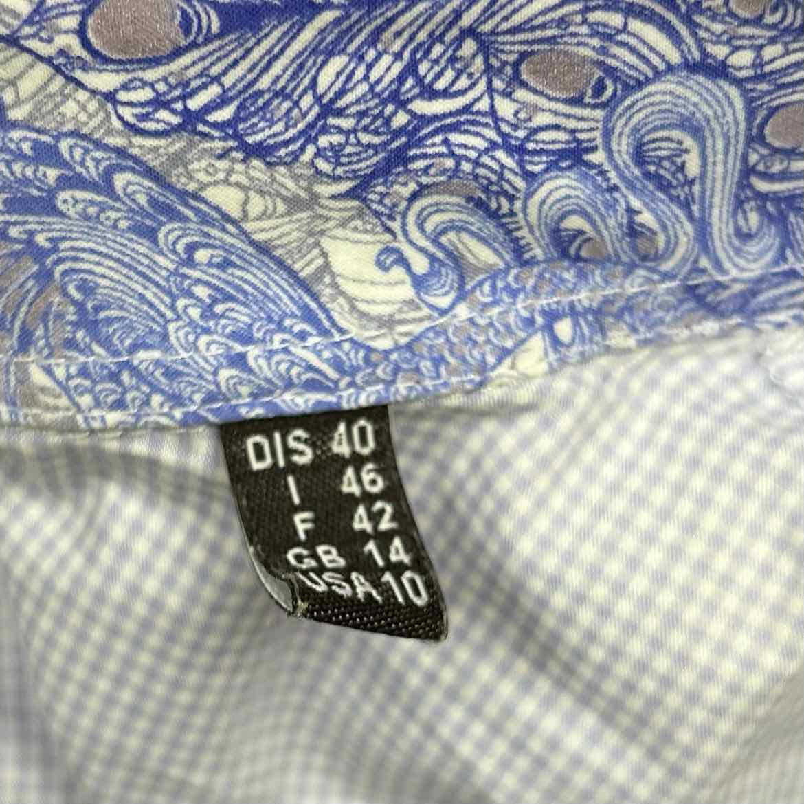 Fior Da Liso Long Sleeve Collared Shirt, Size 10
