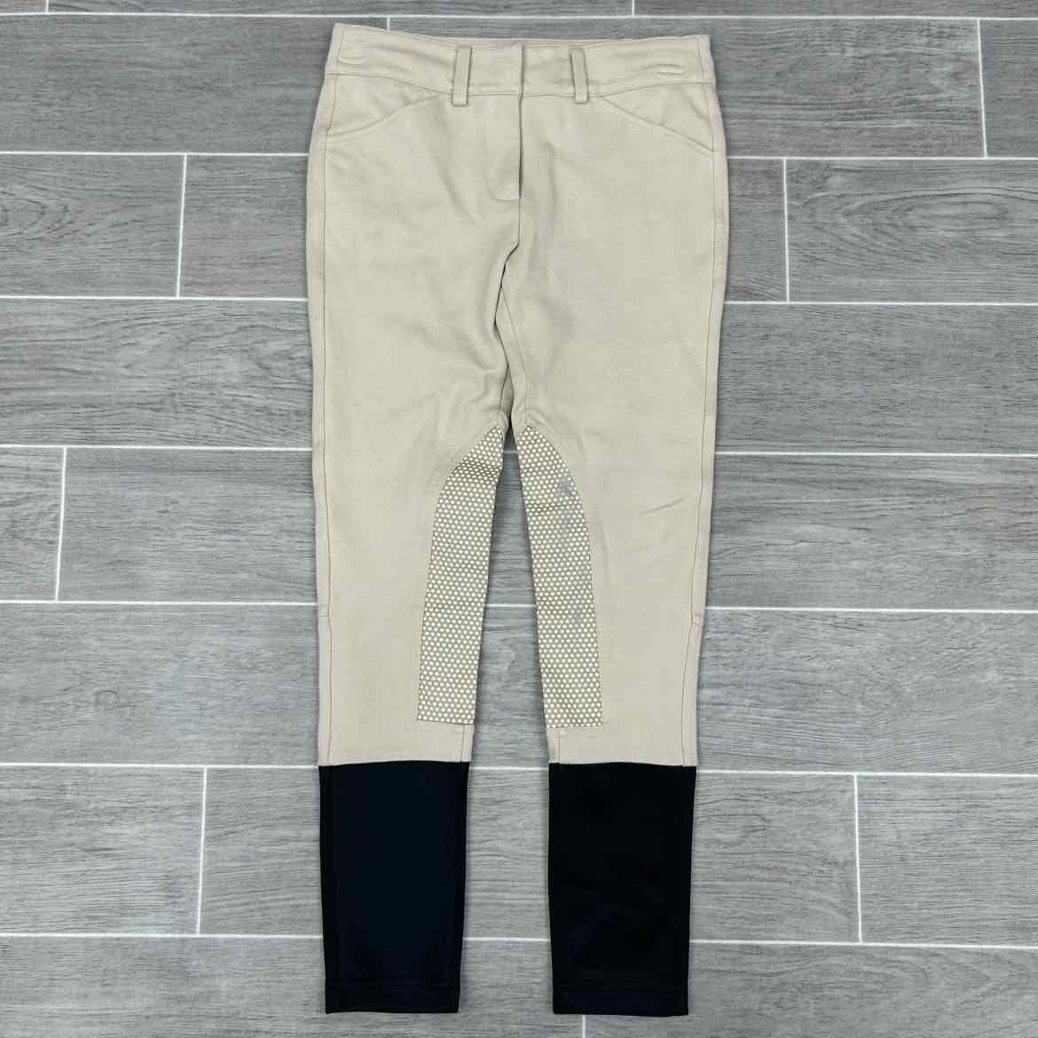 KAKI by Kathryn Hall Silicone Grip Knee Patch Breeches, Size 10