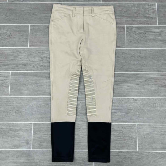 KAKI by Kathryn Hall Silicone Grip Knee Patch Breeches, Size 10