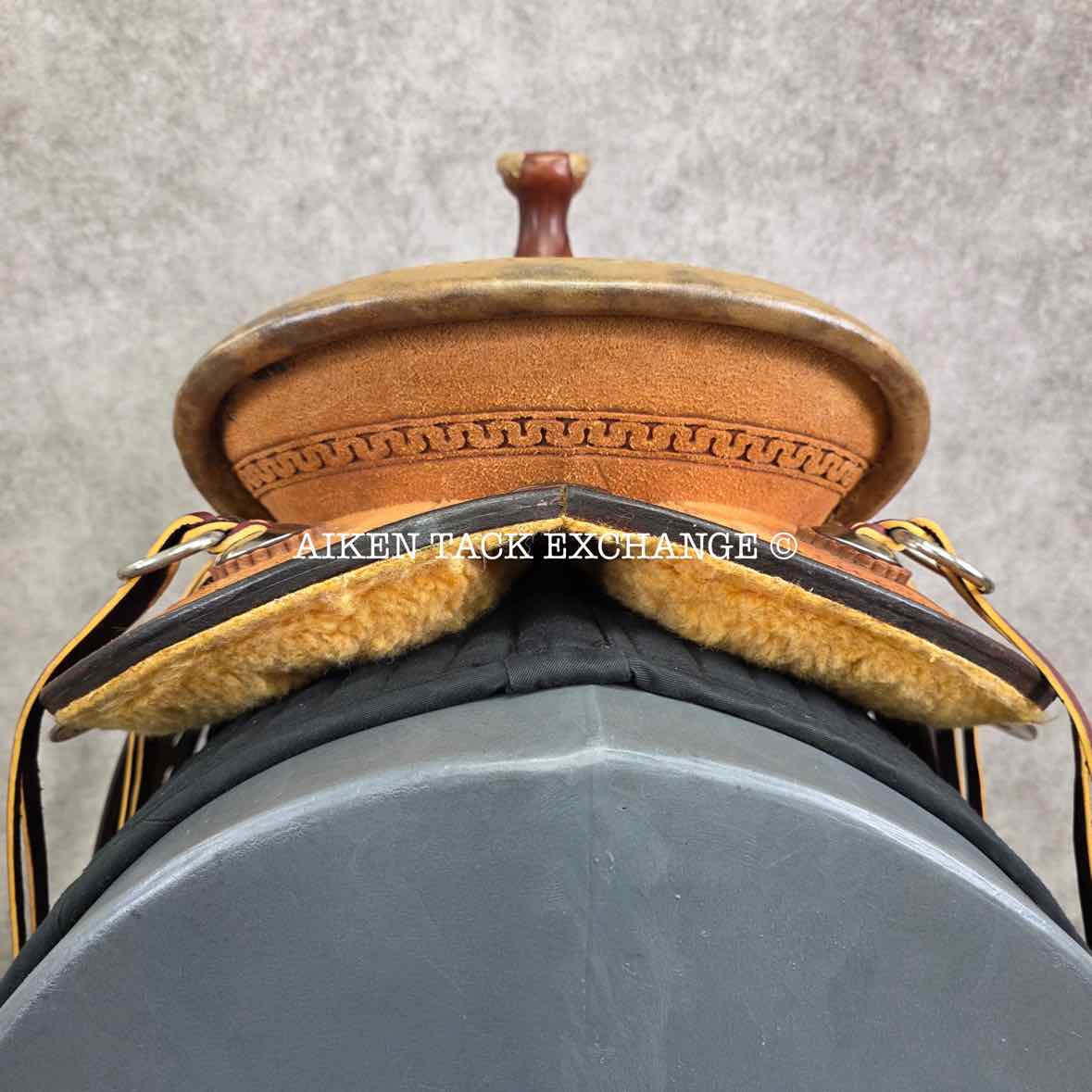 Henderson Custom Saddlery Roughout Western Saddle, 16" Seat, Wide Tree - Full QH Bars