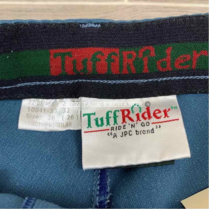 TuffRider Ladies Light Cotton Lowrise Knee Patch Breeches, Size 26