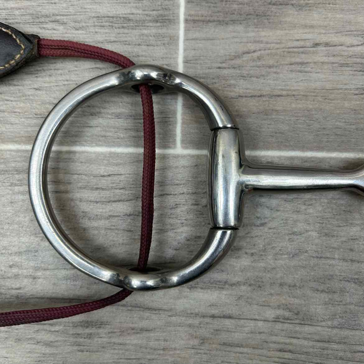 Coronet Single Joint Eggbutt Gag Bit with Rope Cheek Pieces 5"