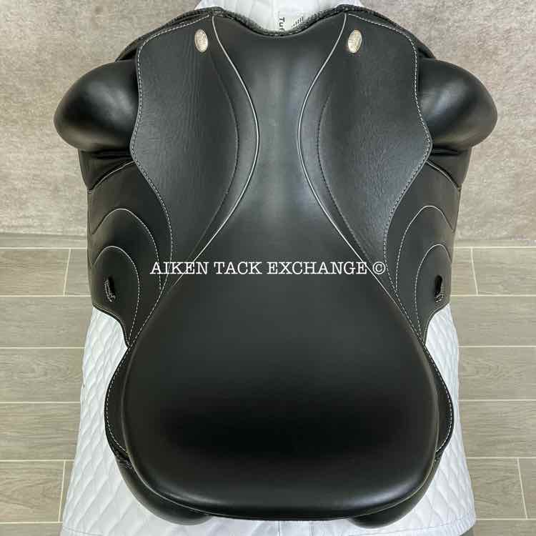 2023 Fairfax Stella Monoflap Dressage Saddle, 17.5" Seat, Adjustable Tree - Changeable Gullet, Wool Flocked Panels