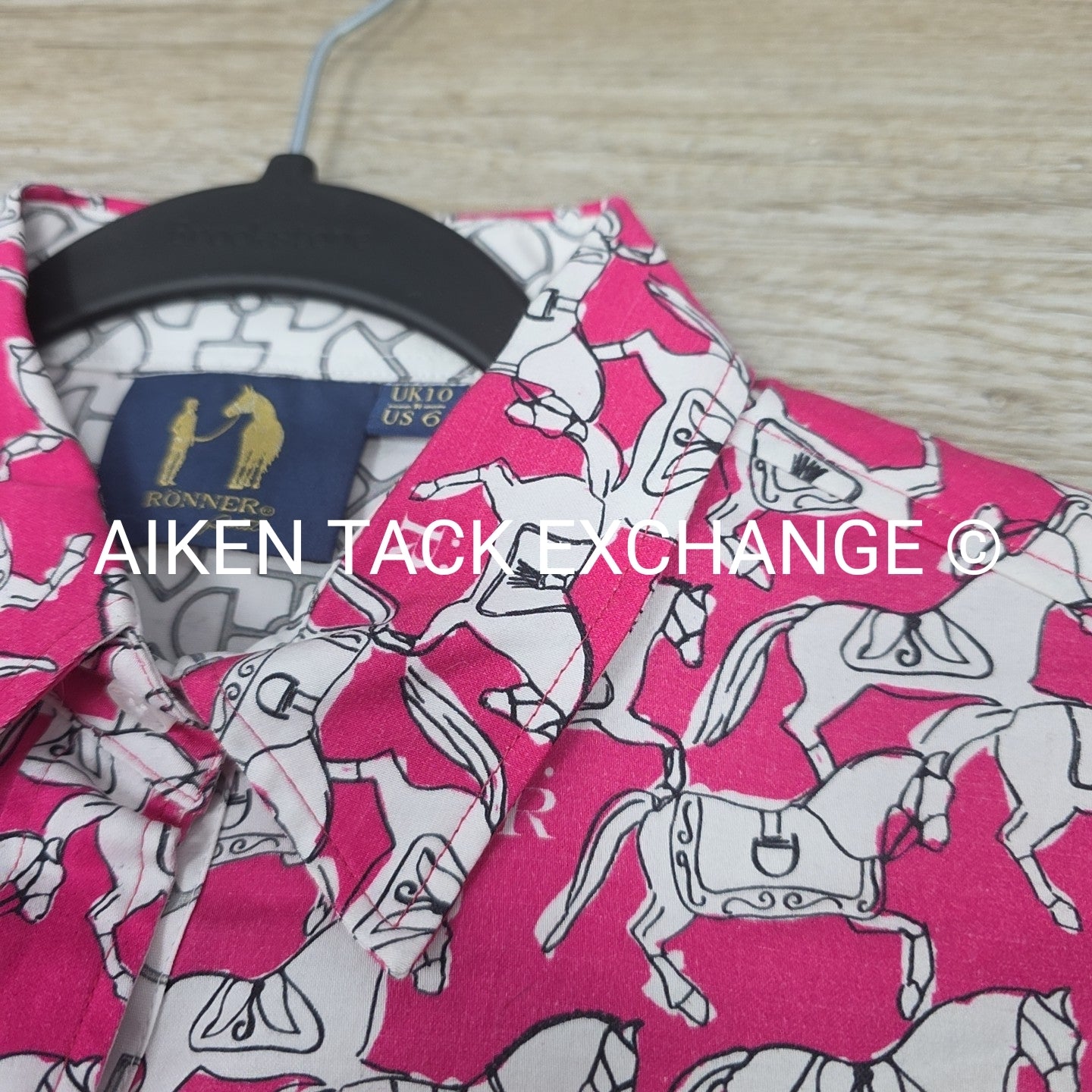 Ronner Horse Print Long Sleeve Top, Size 6