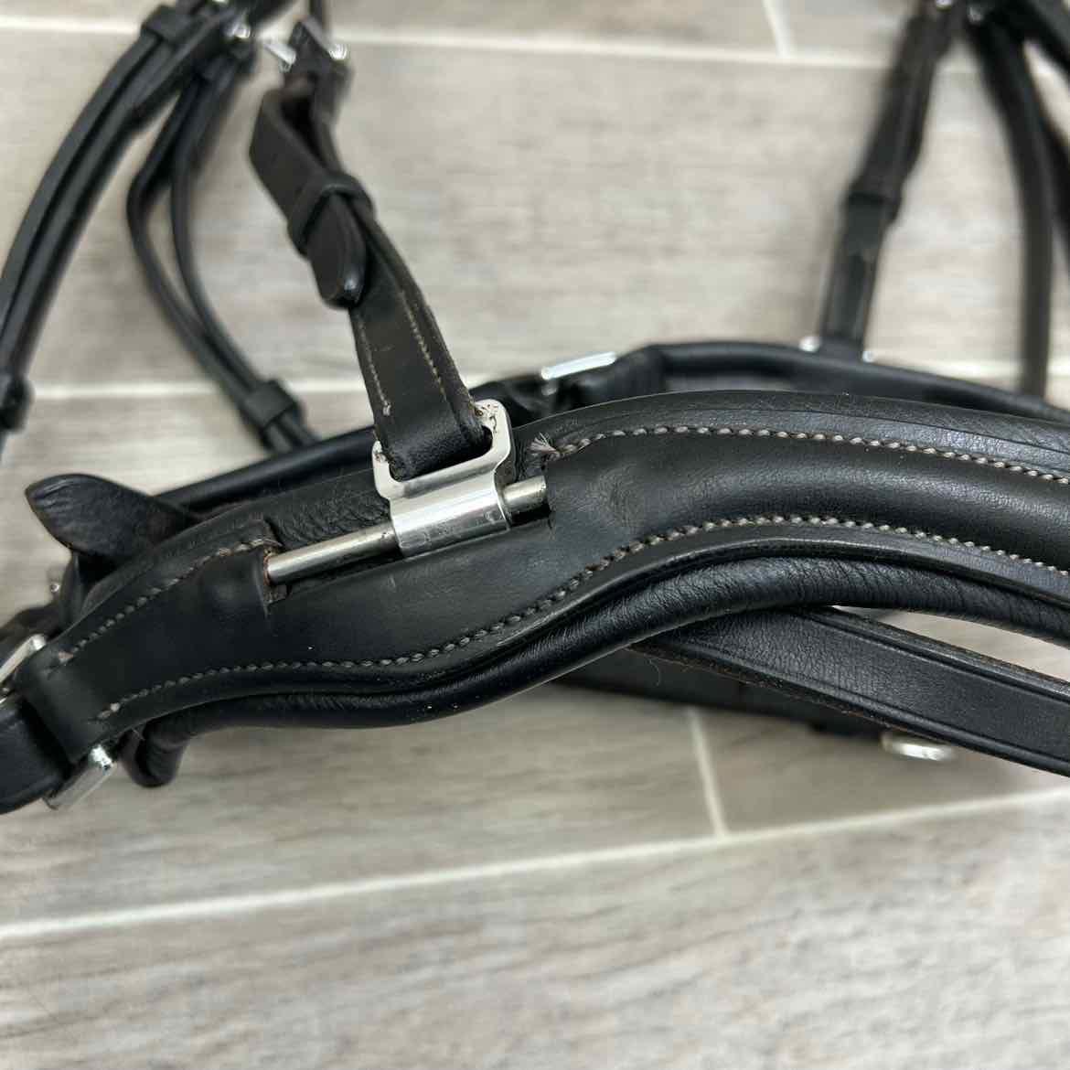 Acavallo Maesta Flash Bridle, No Reins, Black, Size Full