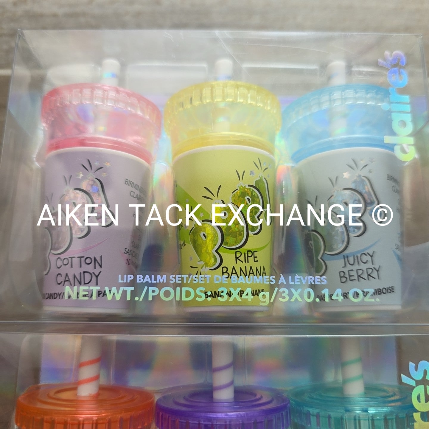 Claire's Lip Balm Sets (2) - 3 Count Per Each Set (6 Total)