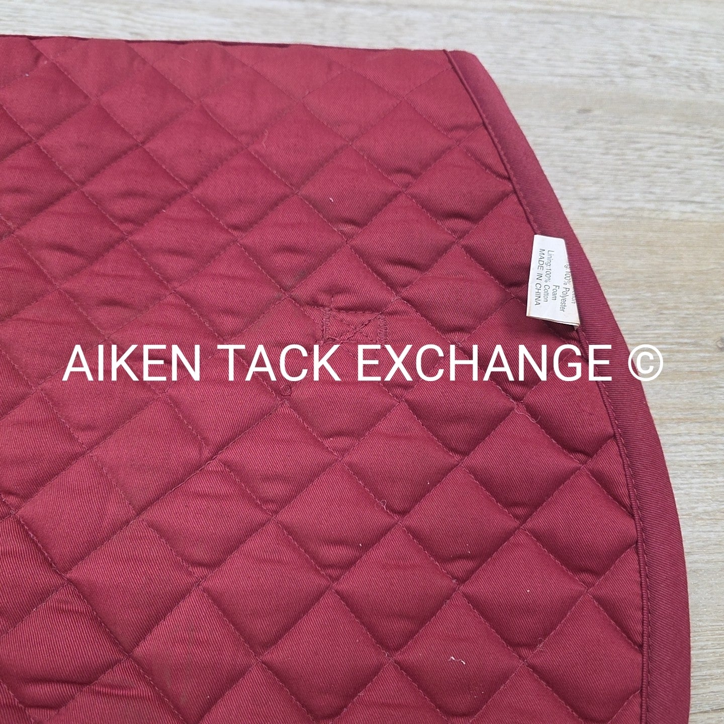 Dover Saddlery All Purpose Saddle Pad with Aiken Tack Exchange Logo, Burgundy