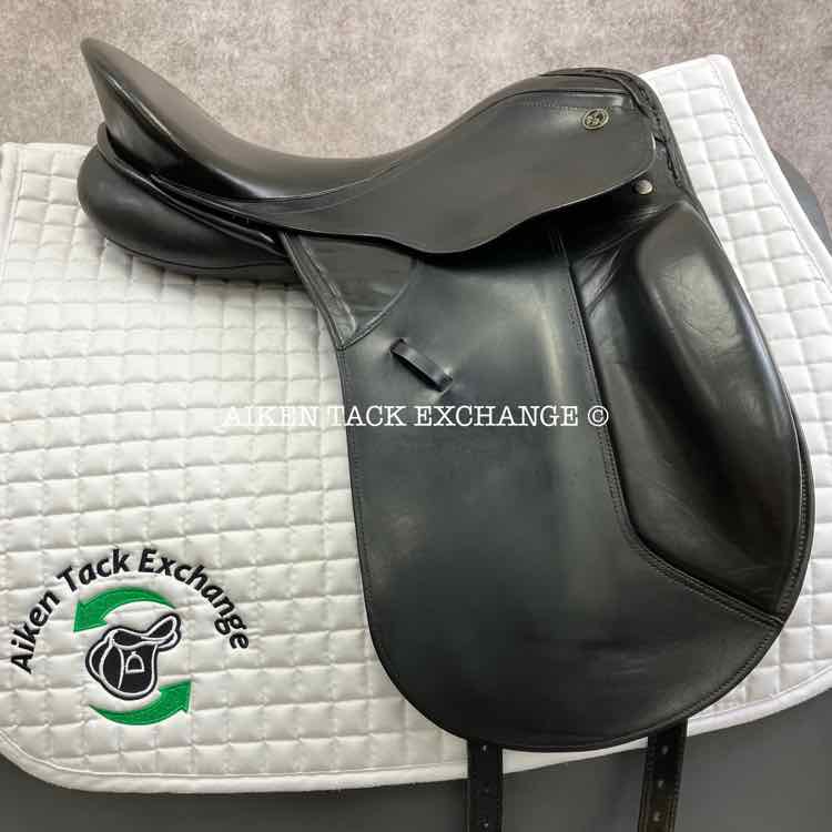 **SOLD** 2002 Kieffer Lech DL Dressage Saddle, 17" Seat, Medium Tree, Wool Flocked Panels