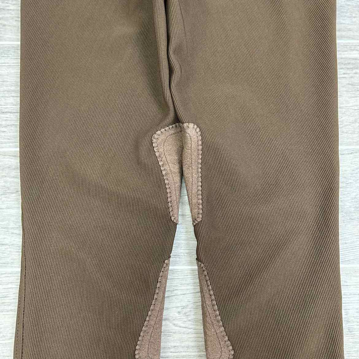 TuffRider Ribbed Knee Patch Breeches, Chocolate, Women's 26 L