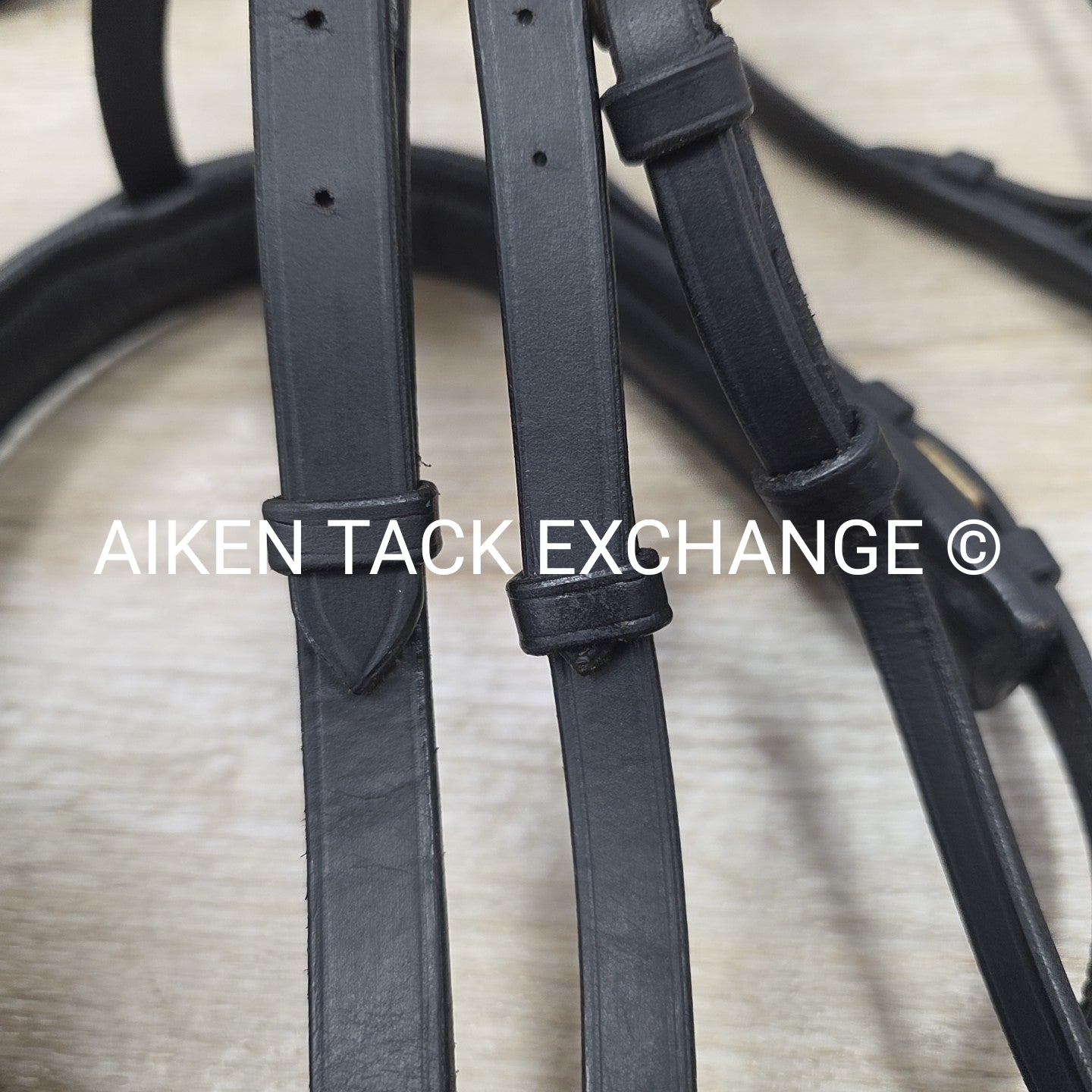 Kieffer Weymouth Double Bridle with Curb Rein, Black, Size Full
