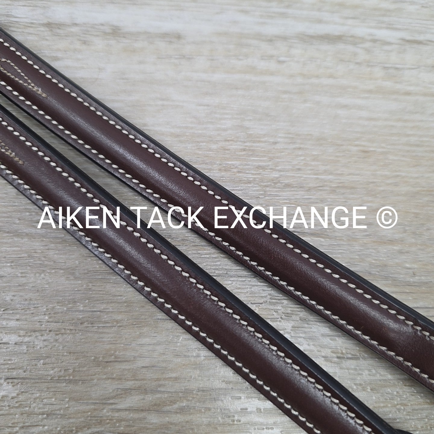 KL Select Red Barn Round Raised Fancy Stitch Laced Reins, Brown, Size Full