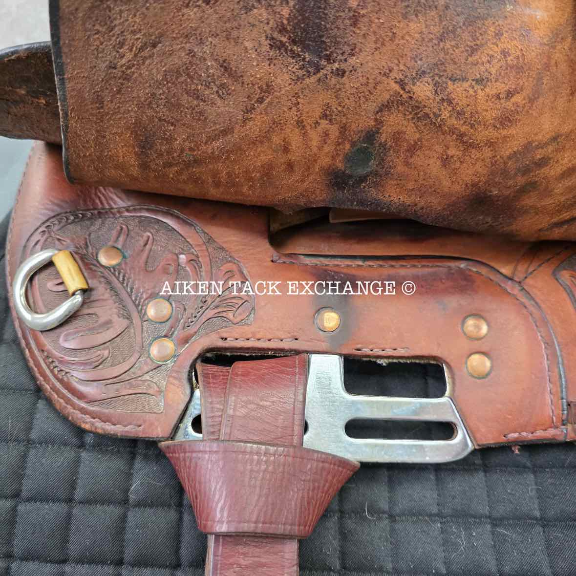Tex Tan Hereford Western Saddle, 16" Seat, Regular Tree - Semi QH Bars