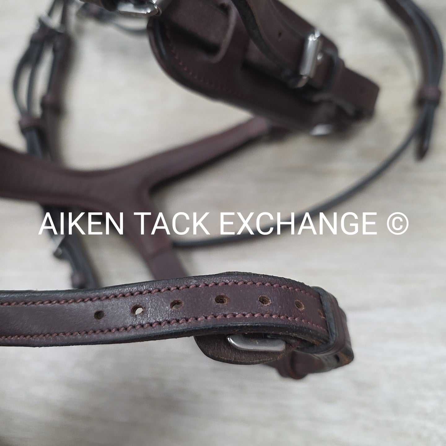Artemis Equestrian Victory Bridle, Missing Browband, No Reins, Brown, Oversize