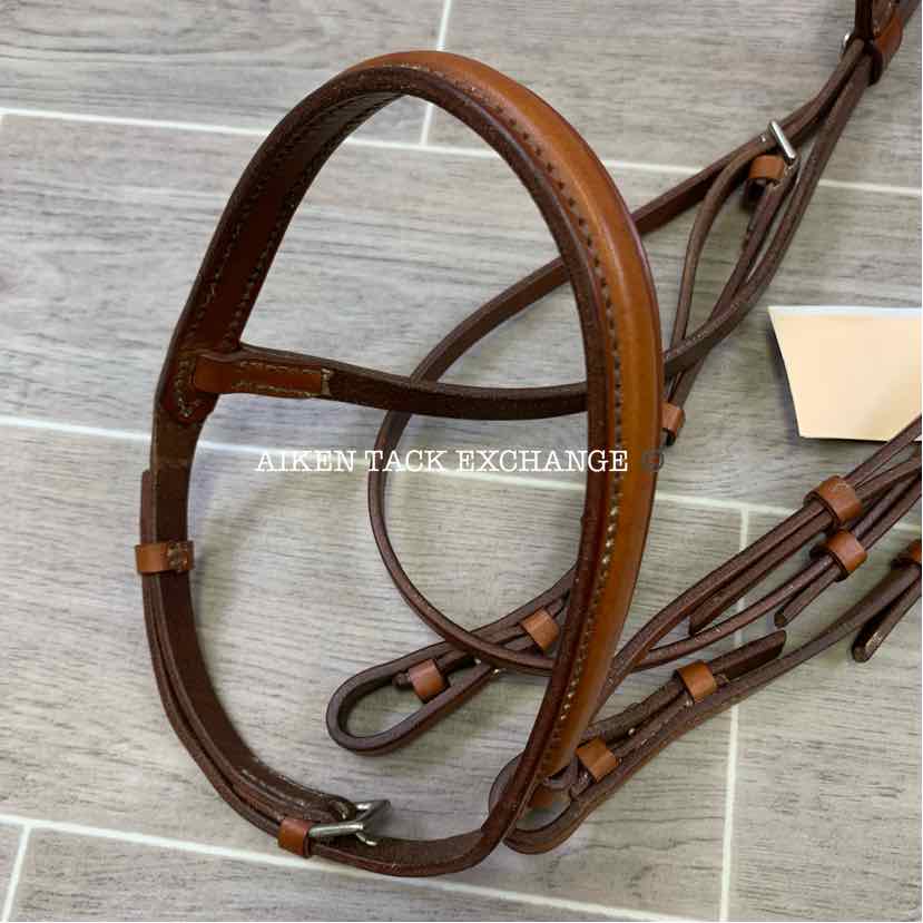 Courbette Square Raised Bridle w/ Matching Reins, Size Full (Need Conditioning)