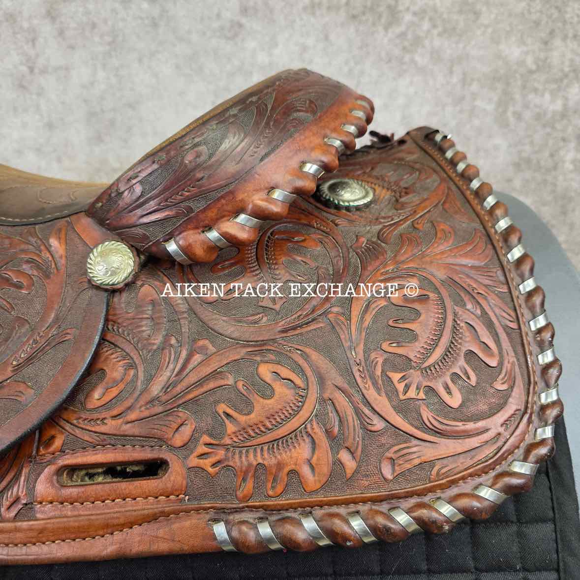 Tex Tan Hereford Western Saddle, 16" Seat, Regular Tree - Semi QH Bars